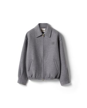 Miu Miu Double Cashmere Blouson Jacket - Grey