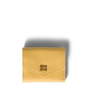Miu Miu Small Leather Wallet - Yellow