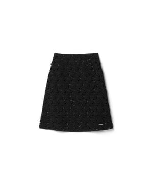 Miu Miu Macramé Skirt - Black