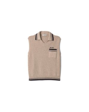 Miu Miu Cashmere Vest - Natural