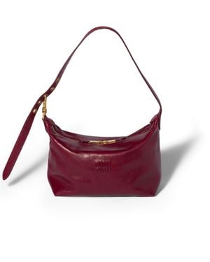 Miu Miu Spirit Nappa Leather Bag - Red