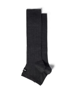 Miu Miu Silk Knee-High Socks - Black