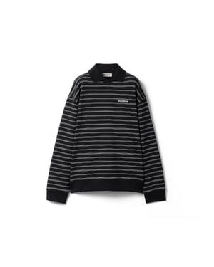 Miu Miu Cotton Sweatshirt - Black