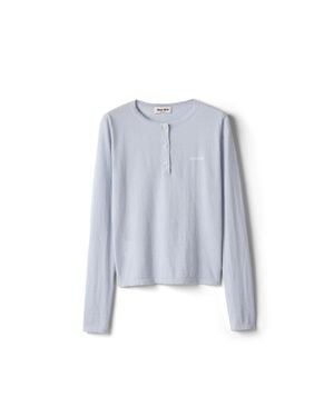 Miu Miu Cashmere Henley Jumper - Blue