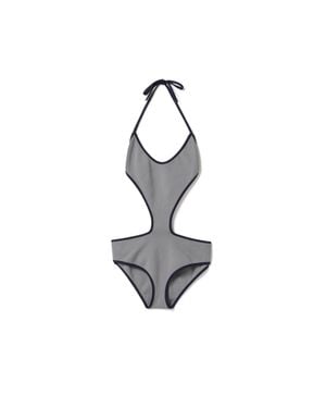 Miu Miu Technical Knit Swimsuit - White