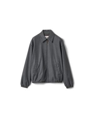 Miu Miu Chambray Blouson Jacket - Grey