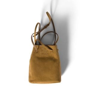 Miu Miu Suede Pouch - Green