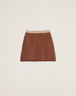 スカート MIU MIU Black Boucle Mini Skirt Miu Miu Boucle Mini Skirt in Black | Lyst