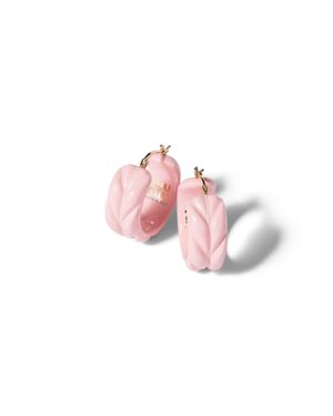 Miu Miu Matelassé Earrings - Pink
