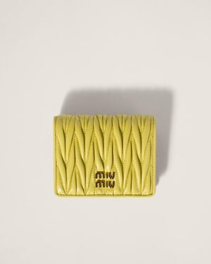 Miu Miu Small Matelassé Nappa Leather Wallet - Multicolour