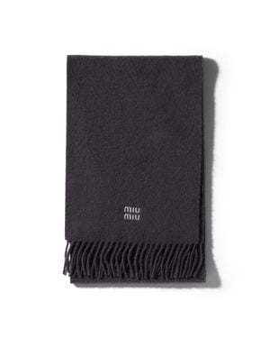 Miu Miu Cashmere Scarf - Black