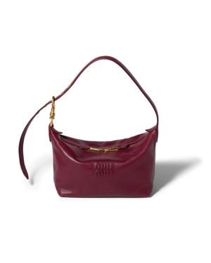 Miu Miu Spirit Nappa Leather Bag - Purple
