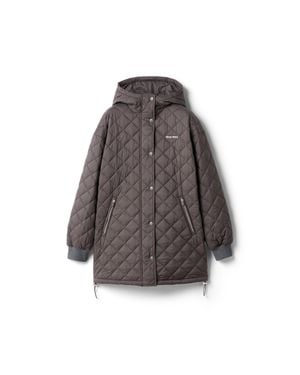 Miu Miu Technical Pongé Down Jacket - Brown