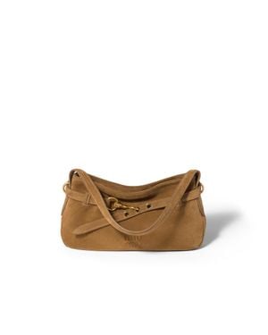 Miu Miu Aventure Suede Bag - Natural