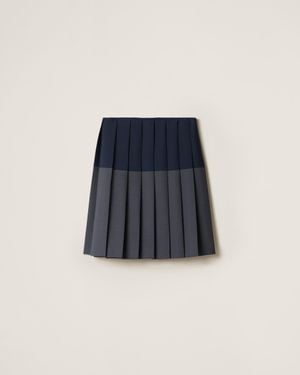 Miu Miu Kid Mohair Skirt - Blue