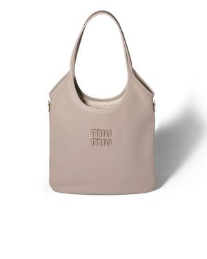 Miu Miu Ivy Leather Bag - Grey