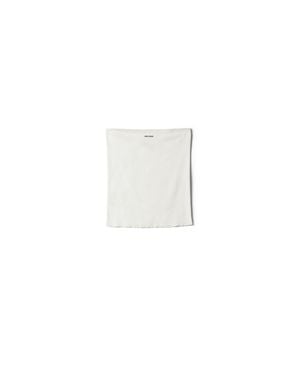 Miu Miu Cotton Knit Tube Top - White