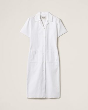 Miu Miu Poplin Dress - White