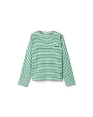 Miu Miu Cotton, Cashmere And Silk Crew-Neck Knit Jumper - Green