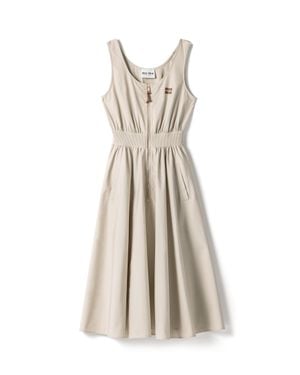 Miu Miu Panama Cotton Dress - Natural