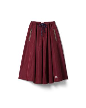 Miu Miu Technical Fabric Skirt - Red
