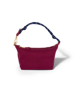 Miu Miu Gabardine Pouch - Purple