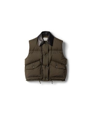 Miu Miu Technical Pongé Down Vest - Brown