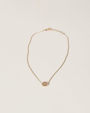 Miu Miu Metal Necklace - Metallic