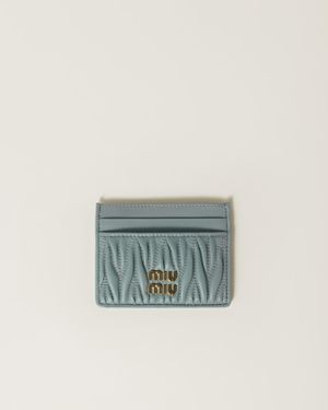 Miu Miu Matelassé Nappa Leather Card Holder - Multicolor