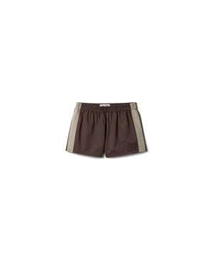 Miu Miu Washed Twill Shorts - Brown