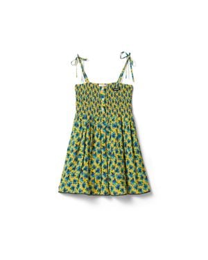 Miu Miu Crêpe De Chine Mini-Dress - Green