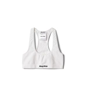 Miu Miu Seamless Racerback Top - White