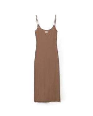 Miu Miu Stretch Jersey Dress - Brown