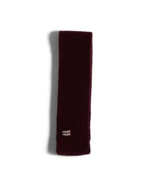Miu Miu Wool And Cashmere Scarf - Purple