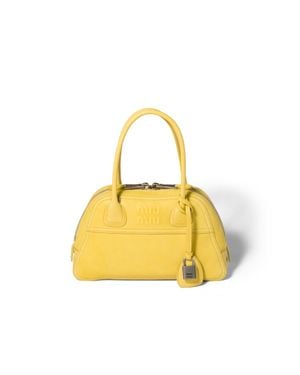 Miu Miu Vivant Nappa Leather Bag - Yellow