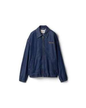 Miu Miu Denim Blouson Jacket - Blue