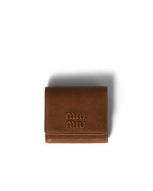 Miu Miu Small Nappa Leather Wallet - Brown