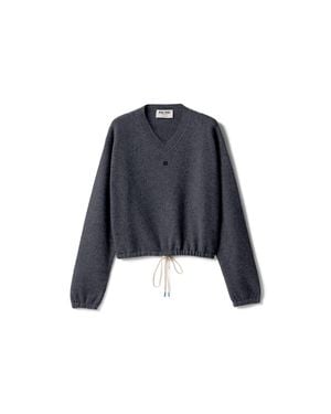 Miu Miu Wool And Cashmere Sweater - Blue