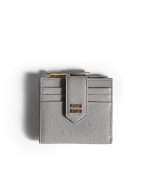 Miu Miu Small Leather Wallet - Gray
