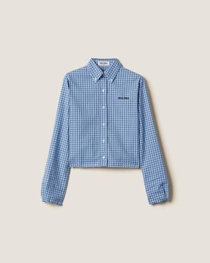 Miu Miu Checked Shirt - Blue