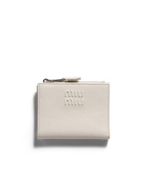 Miu Miu Small Leather Wallet - White