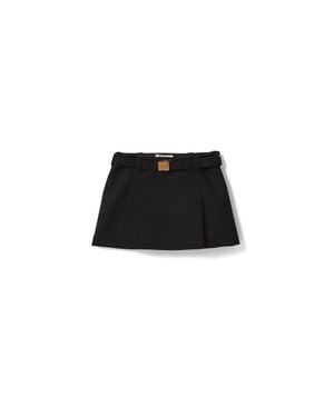 Miu Miu Grain De Poudre Miniskirt - Black