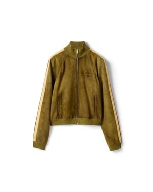 Miu Miu Waxed Suede Jacket - Green