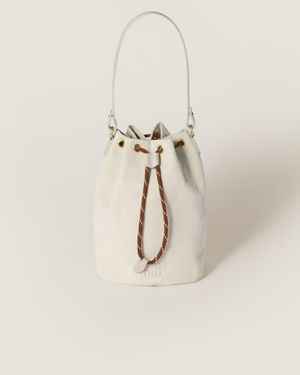 Miu Miu Gabardine Pouch - Natural