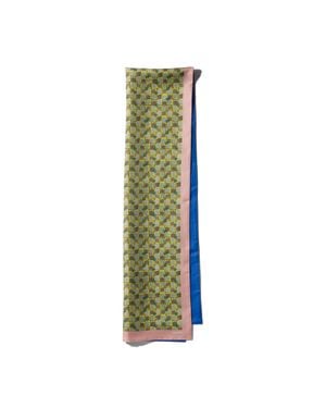 Miu Miu Printed Twill Scarf - Green