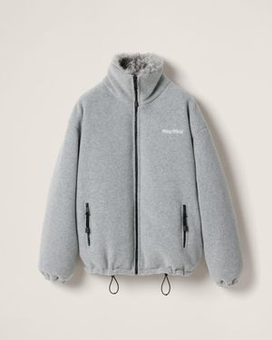 Miu Miu Fleece Down Jacket - Gray