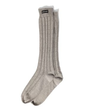Miu Miu Cotton Socks - Grey
