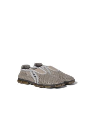Miu Miu Technical Mesh Fabric Sneakers - Gray