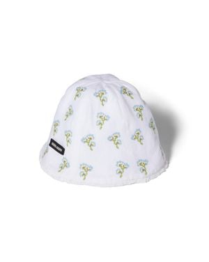 Miu Miu Embroidered Beanie Cap - White
