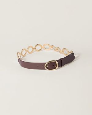 Miu Miu Leather And Metal Belt - Multicolor